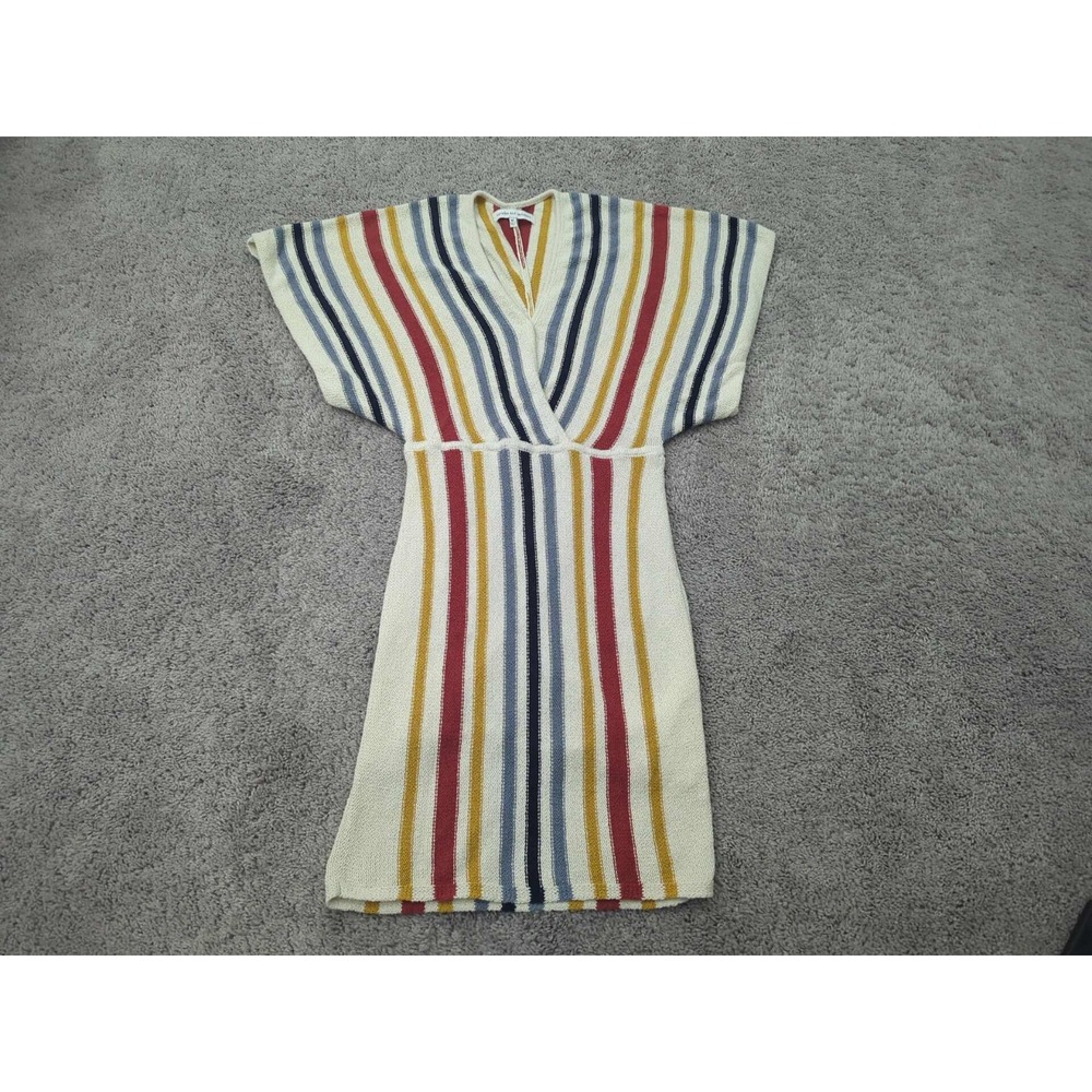 Cupcakes and Cashmere Sweater Dress Womens Medium Striped Frances Oatmeal Dolman